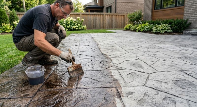 Concrete Patio Staining in Fort Worth, TX