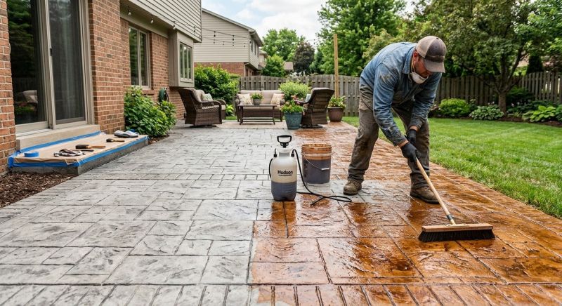 Patio Overlay Installation in Corpus Christi, TX