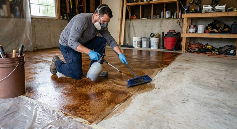Interior Concrete Staining in Fort Worth, TX